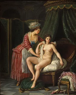 Dressing Prints: Bathing, c1780. Creator: Nicolas-Rene Jollain