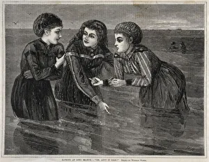Bathing at Long Branch, - Oh, Aint it Cold!, 1871. Creator: Winslow Homer (American
