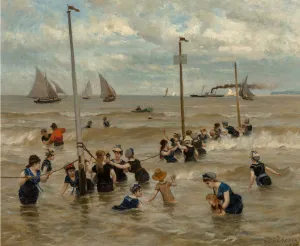 Bathing by the sea, 1876. Creator: Thoren, Otto von (1828-1889)