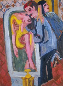 Ernst Ludwig 1880 1938 Prints: The Bathing a Sick (The Good Samaritan), ca 1917-1920