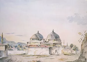 Bakhchisaray Fountain Collection: Baths at Bakhchisaray, 1787. Artist: Hadfield, William (active End of 18th cen. )