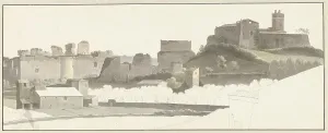 Public Baths Prints: The Baths of Caracalla in Rome, c.1809-c.1812. Creator: Josephus Augustus Knip