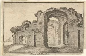 Hollar Wenceslaus Collection: Baths of Diocletian, Rome, 17th century. Creator: Wenceslaus Hollar