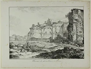 Charles Philibert De Lasteyrie Prints: Baths of Diocletian, Rome, 1817. Creator: Claude Thiénon