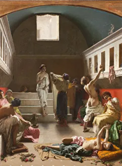 The Baths of Pompeii, 1861. Artist: Morelli, Domenico (1826-1901) The Baths of Pompeii, 1861. Artist: Morelli, Domenico (1826-1901)