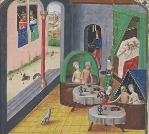 The baths of Sergius Orata. Miniature from Dits et faits memorables by Valerius Maximus, c1450-1475. Creator: Anonymous master