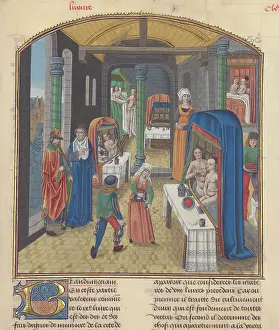 Hot Spring Prints: The baths of Sergius Orata. Miniature from Valerius Maximus