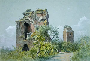 Baths of Trajan (Sette Sale, Villa Brancaccio, Rome), ca. 1882. Creator: William Stanley Haseltine