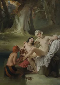 Milanese School Collection: Bathseba im Bade, 1845