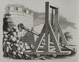 Battering ram - siege weapon, 1852. Creator: Unknown