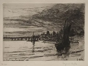 1818 1910 Prints: Battersea Bridge, 1868. Creator: Francis Seymour Haden (British, 1818-1910)