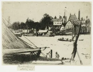 Battersea from Chelsea, 1888-89. Creator: Theodore Roussel