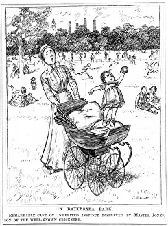 Cricket Ball Collection: In Battersea Park, 1911