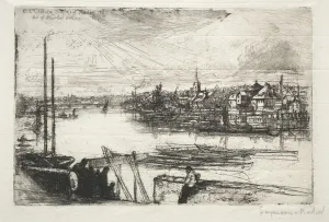 1818 1910 Prints: Battersea Reach, 1843. Creator: Francis Seymour Haden (British, 1818-1910)