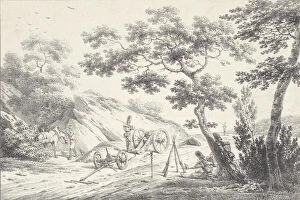 The Battery Group, 1817. Creator: Émile Jean-Horace Vernet