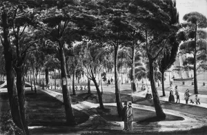 Battery Park, New York, 1849. Creator: Christian Gottlieb Cantzlier