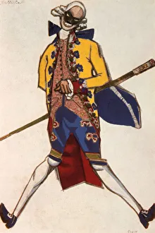 Goldoni Gallery: Battista, costume design for a comedy by Carol Goldoni, 1917. Artist: Leon Bakst
