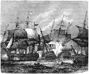 Demoulin Collection: Battle of Abukir Bay, 1 August 1798, (1898)