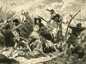 The Battle of Agincourt, (1415), 1890. Creator: Unknown The Battle of Agincourt, (1415), 1890. Creator: Unknown
