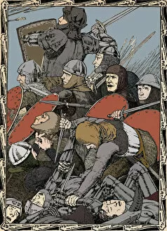 Childs History Of England Collection: At The Battle of Agincourt, 1902. Artist: Patten Wilson