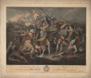 The Battle of Agincourt on 25 October 1415, 1783. Artist: Burke, Thomas (1749-1815) The Battle of Agincourt on 25 October 1415, 1783. Artist: Burke, Thomas (1749-1815)