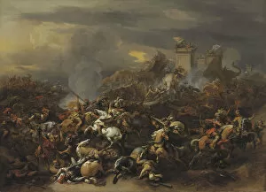 Berchem Gallery: The Battle by Alexander the Great against the king Porus. Artist: Berchem, Nicolaes (Claes) Pietersz