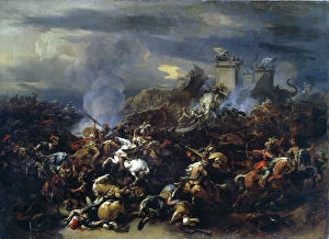 Battle between Alexander and Porus, 326 BC, (mid to late 17th century). Artist: Nicolaes Berchem