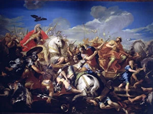 Alexander The Great Gallery: Battle of Arbela between Alexander the Great, king of Macedonia (356-323 B
