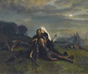 Varangians Collection: After the Battle. Artist: Arbo, Peter Nicolai (1831-1892)
