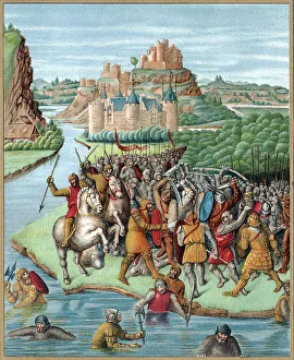 Seleucid Prints: Battle between Bacchides and Jonathan, Maccabean Revolt, 160 BC, (c19th century)