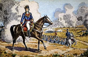 Seville Prints: Battle of Bailen (July 19, 1808) between the French army and the troops assembled