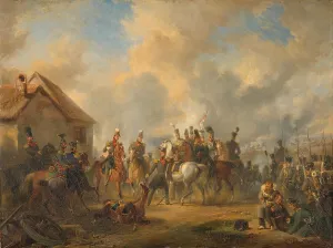 Military Campaign Prints: The Battle of Bautersem during the Ten Days Campaign, 1833. Creator: Nicolaas Pieneman