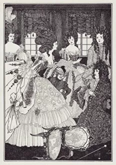 The Battle of the Beaux and the Belles, 1895-1896. Creator: Aubrey Beardsley