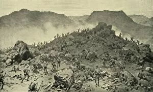 Boer War Collection: The Battle of Belmont, 23rd November 1899 - Bayonet Attack by the Scots and Grenadier Guards