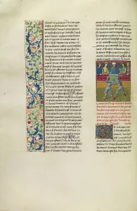 Chronicle Prints: A Battle in Bordeaux, c1380s; Chroniques (Book Three)