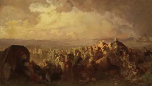 Icelandic Prints: The Battle of Bråvalla. Study. Creator: Johan August Malmström