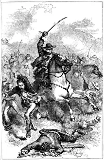 Mexican Prints: Battle of Buena Vista, Mexico, 1847 (c1880)