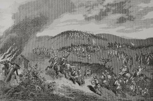 Legendary Prints: Battle of Calatanazor, (July 1002), Iberian peninsula, 1890. Creator: Unknown