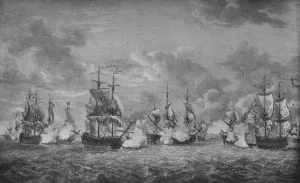 Paton Prints: The Battle of Cap-Francais, c1760. Artist: Richard Paton