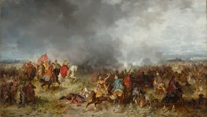 Muzeum Narodowe Prints: The Battle of Chocim 1621, 1867. Creator: Brandt, Jozef (1841-1915)