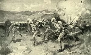 Boer War Collection: The Battle of Colenso - Queens (Royal West Surrey) Regiment Leading the Central Attack, 1900