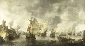 Sinking Prints: Battle of the Combined Venetian and Dutch Fleets against the Turks in the Bay of Foya