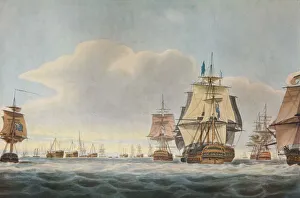 Sea Battle Prints: Battle of Copenhagen, c1801. Artist: Nicholas Pocock
