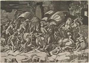 Dente Marco Gallery: Battle with a Cutlass, ca. 1515-27. Creator: Marco Dente
