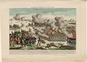 Battle Field Prints: The Battle of Eggmuhl on 22 April 1809, ca 1809. Artist: Anonymous