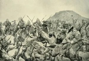 Boer War Collection: The Battle of Elandslaagte - Charge of the 5th Lancers, 1900