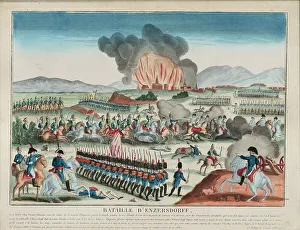 Battle Field Prints: The Battle of Enzersdorf on 6 July 1809. Creator: Anonymous ()