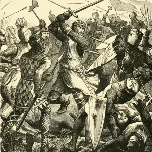 Baron Prints: The Battle of Evesham: De Montforts Last Stand, (1265), 1890. Creator: Unknown