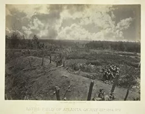 Dugout Gallery: Battle Field of Atlanta, GA, No. 2, July 22, 1864. Creator: George N. Barnard