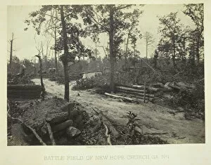 Camp Gallery: Battle Field of New Hope Church, GA, No. 1, 1866. Creator: George N. Barnard